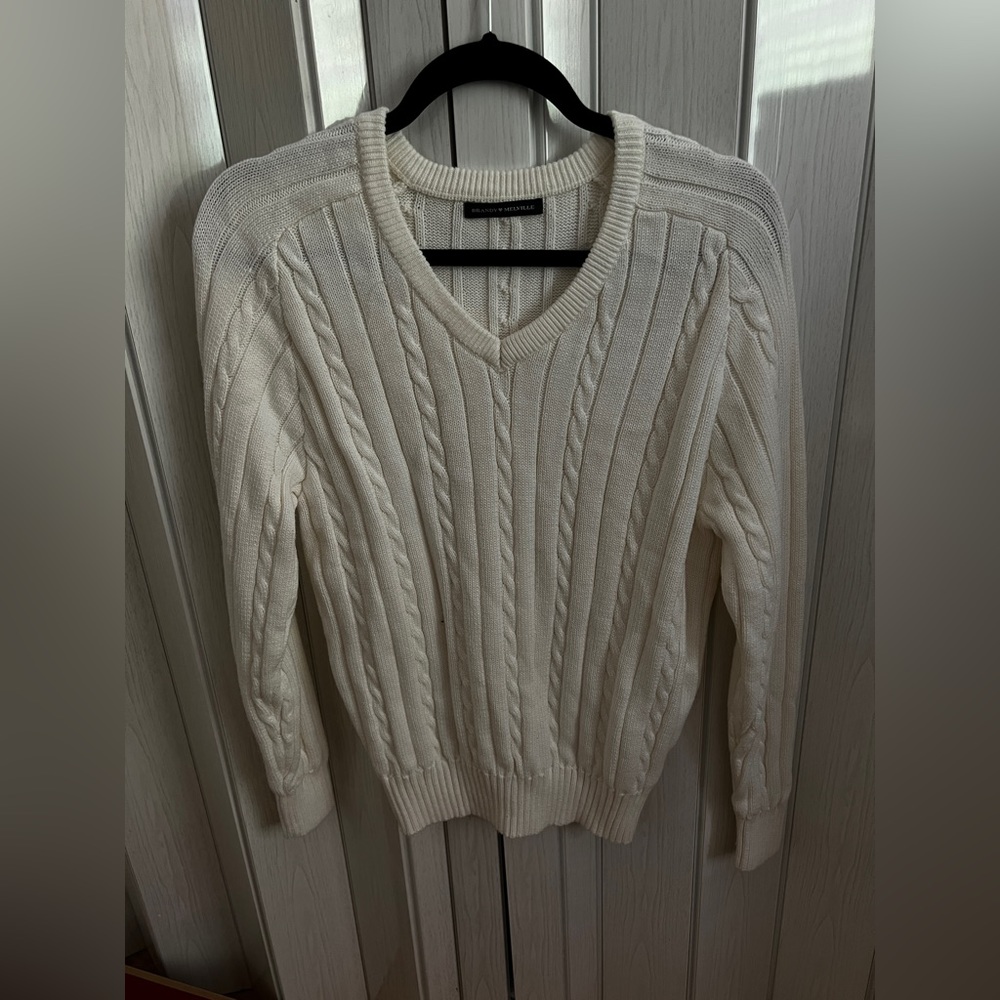 Ida cable knit v neck sweater